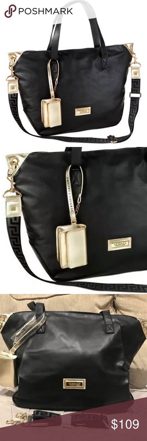 sac versace parfum|versace parfums black tote bag.